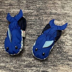 Blue Shark-Shaped Mittens